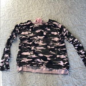 Sanctuary Pink Camo Sweater